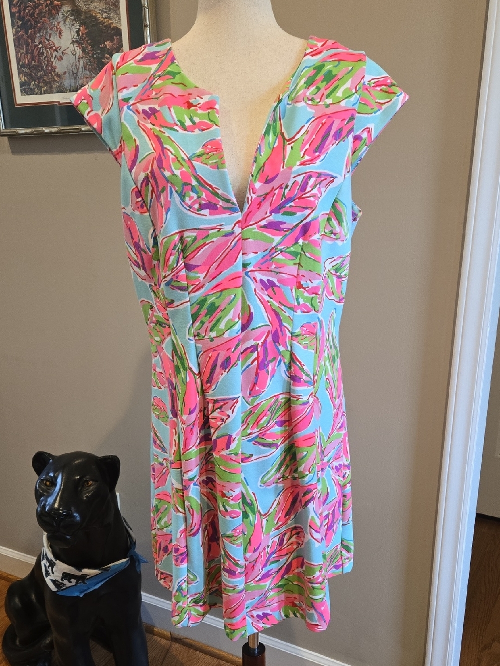 Lilly Pulitzer Cap-Sleeve Floral A-Line Dress